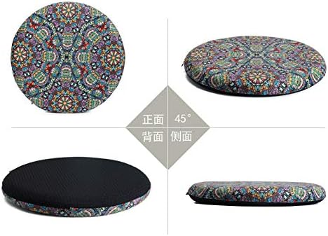 Sigmat Memory Foam Seat Cushion Anti-Slip Soft Round Stool Cushion Chair Pad 20 Inch Graphic