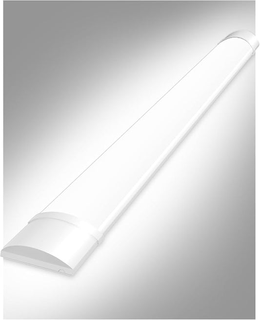 Sararoom 2FT LED Shop Light Fixture 20W LED Wraparound Light, 2400Lm,6500K Cold White, 60cm 23.6inch LED Garage Closet Light Ceiling Light for Office Home Basement, No Plug, No Ground Wire