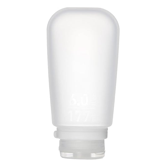 humangear GoToob+ (XL) | Refillable Silicone Travel Bottle | Locking Lid | Food-Safe Material | Clear, XL (6 fl.oz.; 177ml)