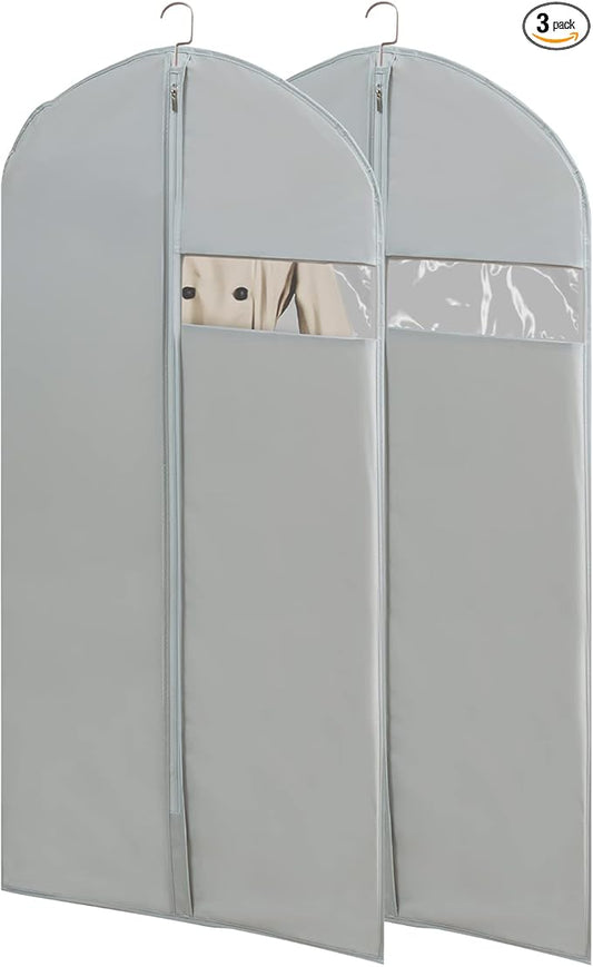 Garment Bags for Travel, 50'' Garment Bags for Hanging Clothes, Suit bag (Set of 2, 23.3'' X 50'')