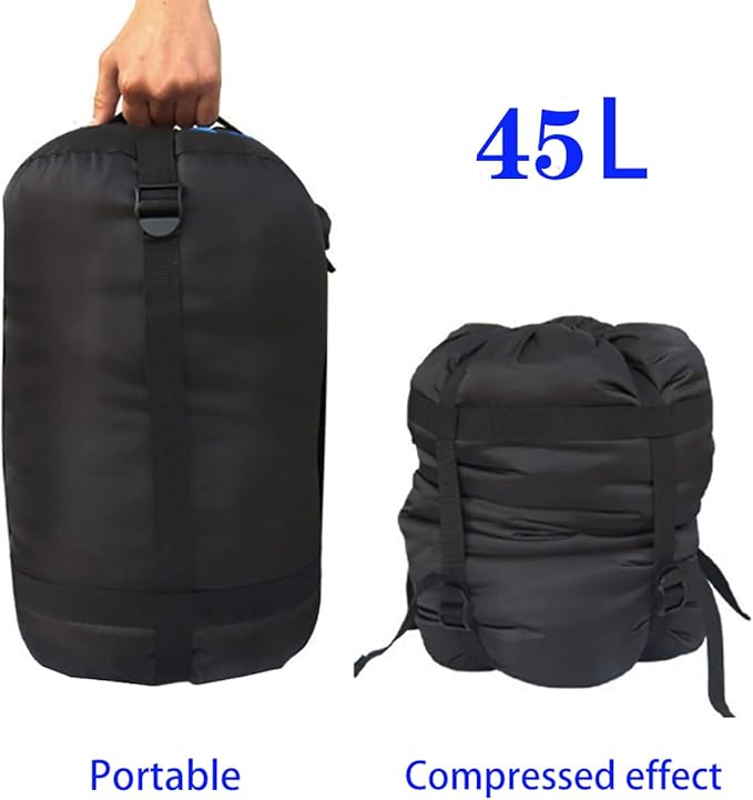 MOOCY Compression Stuff Sack, 12L/24L/45L Sleeping Bag Cover Sack Sleeping Bags Storage Stuff Sack Organizer - Great Sleeping Bags Clothes Camping Hiking Backpacking