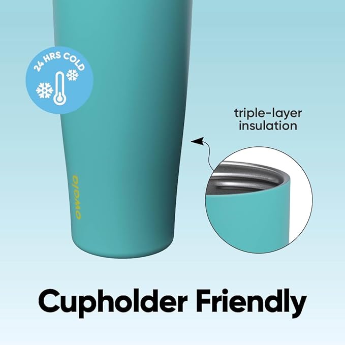 Owala FreeSip Tumbler Insulated Stainless Steel Water Bottle with Built-in Straw and Side Handle, For Travel, Work, School, and Sports, 40oz, BPA Free, Leak Proof, Summer Sweetness