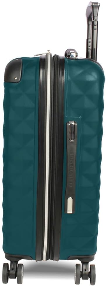 Kenneth Cole REACTION Diamond Tower Collection Lightweight Hardside Expandable 8-Wheel Spinner Travel Luggage, Deep Teal, 2-Piece Set (20" & 28")