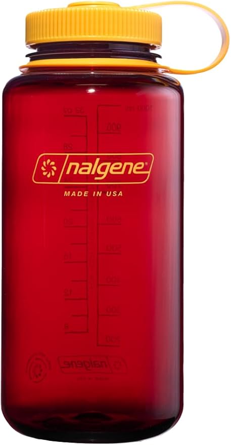 Nalgene 32 oz Wide Mouth Water Bottle | BPA-Free, Durable & Leak Proof, Lightweight Bottle for Hiking & Gym, Work & Travel