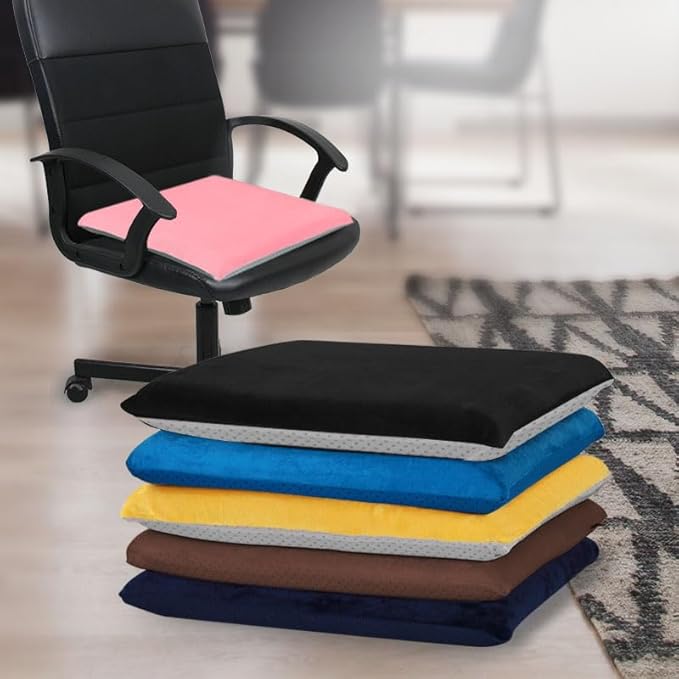 Augld Square Chair Seat Cushion Memory Foam Chair Cushion for Kitchen, Dining,Office or Car 16x16 in Beige