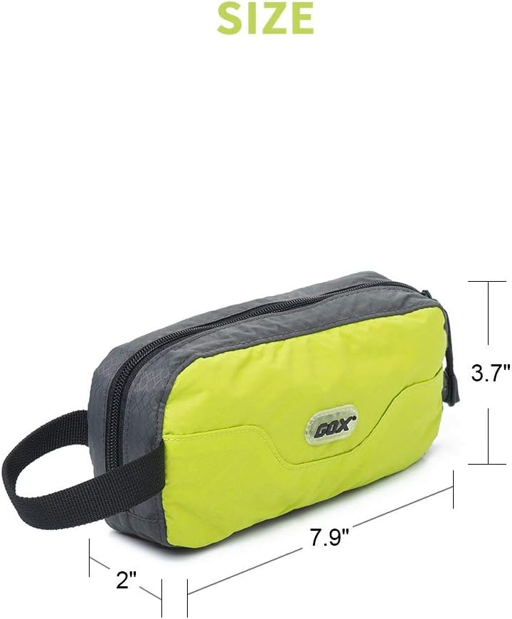 GOX Travel Small Toiletry Bag for Men Nylon Dopp Kit Medicine Bag Travel Organizer Pouch Shave Kits for Teens Toiletry Essentials Bathroom Compact (Green, 7.9 * 3.7 * 2 Inches)