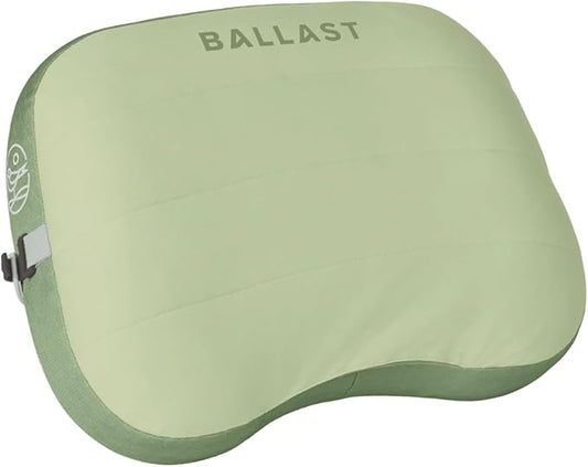 Ballast Beach Pillow – Comfy, Durable & Compact, Stays Put on Windy Beaches with Patented Sand Pouch, Inflatable Pillow for Beaches, Pools, Camping, Festivals and Travel (Seafoam Green)