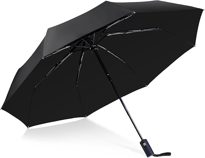 NPCQUN Travel Essentials Umbrella Windproof Compact Collapsible Light, Automatic, Strong and Portable, Wind Resistant Folding Small Umbrella for Rain
