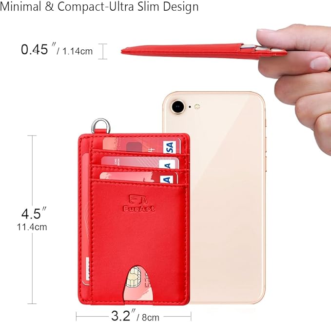 FurArt Slim Minimalist Wallet, Front Pocket Wallets, RFID Blocking, Credit Card Holder for Men