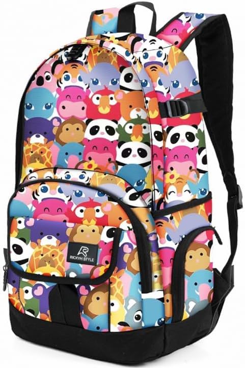 rickyh style School Backpack Travel Bag for Men & Women Lightweight College Back Pack with Laptop Compartmen