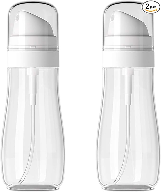 Small Spray Bottle with Fine Mist, 2 Pack 3.4oz/100ml Travel Spray Bottles for Hair and Face, Refillable Spray Bottles for Cleaning Solutions, Perfume, Liquid Cosmetics, Essential Oils TSA Approved