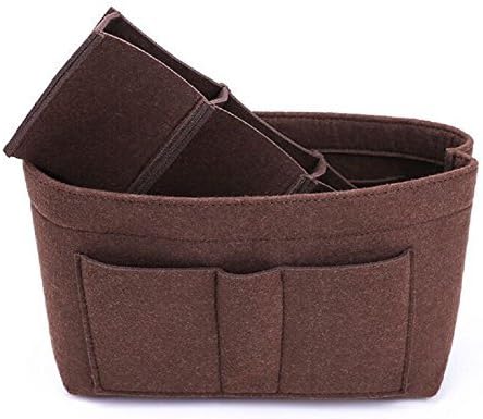 ZTUJO Purse Organizer Insert, Felt Bag Organizer For Handbag Purse Organizer,13 Colors, 6 Size (Large, Coffee)