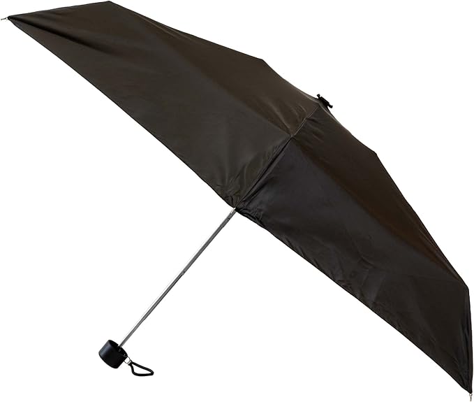 Totes MICRO MINI PURSE MANUAL UMBRELLA-MANY STYLES (Black Square)