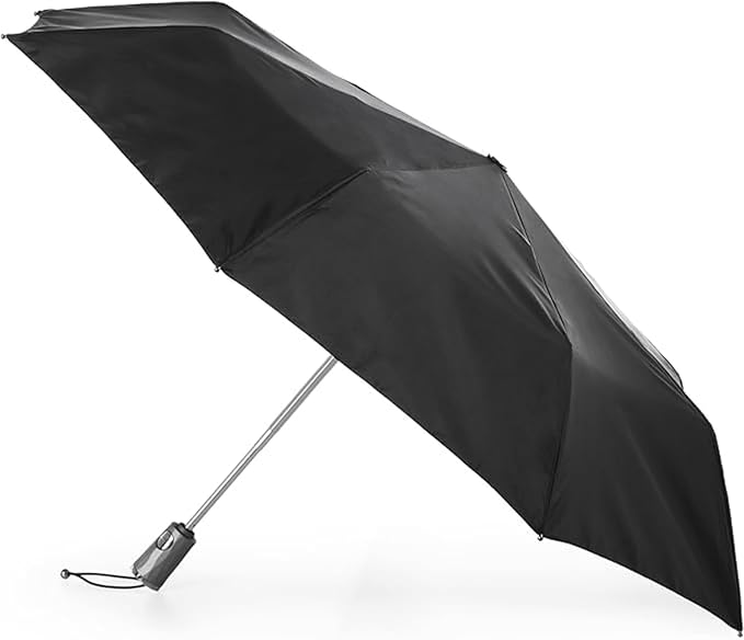 totes Titan Portable Travel Umbrella – Windproof, Waterproof, Strong, Compact Umbrella – Perfect for the Car, Backpack, and On-the-Go
