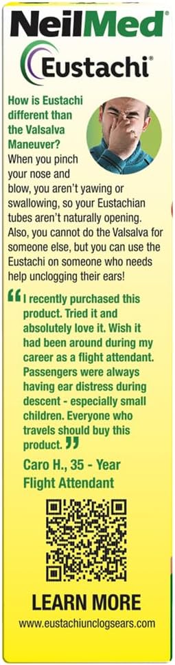 NeilMed Eustachi-Eustachian Tube Exercise-Pop Blocked Ears Safely. Helps Relieve Ear Pressure
