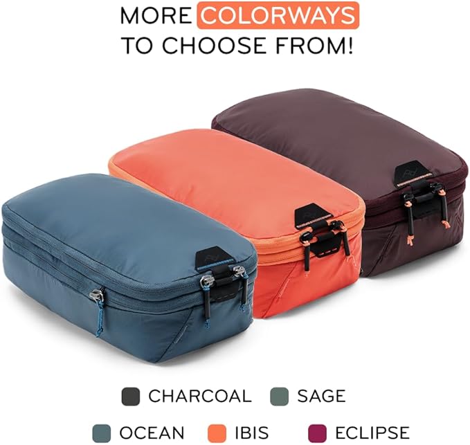 Peak Design Packing Cube, Eclipse, Weatherproof Luggage Cube with Dual Compartment Organization, Expansion and Compression, Zipper Opening, Travel Organizer for Men and Women, Size S