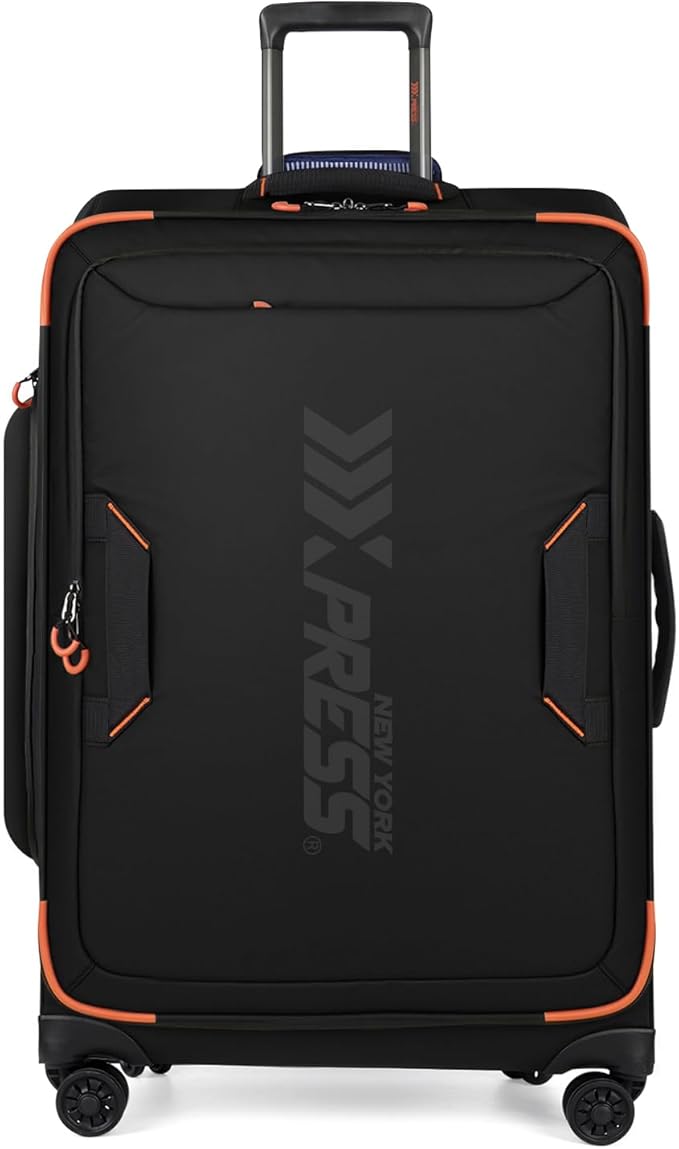 30'' Large Softside Suitcase,Luggage w/Spinner Wheels,Waterproof,Lightweight Travel Suitcase for Men/Women（Black,30in）
