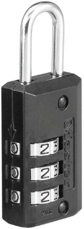 Master Lock 646D Set Your Own Combination Luggage Lock, 13/16 in. Wide with 11/16 in. Long Shackle, Black