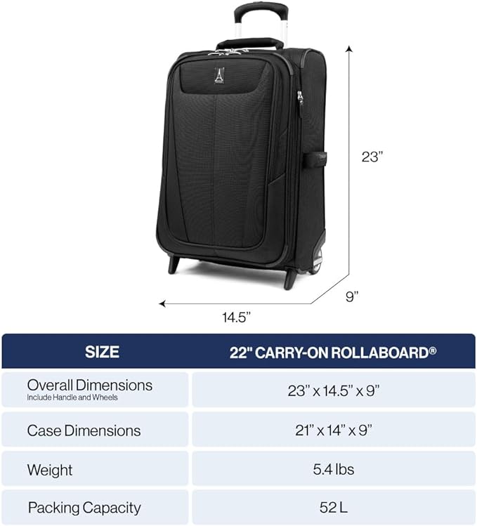 Travelpro Maxlite 5 Softside Expandable Upright 2 Wheel Carry-on Luggage, Lightweight, 21-Inch - Champagne
