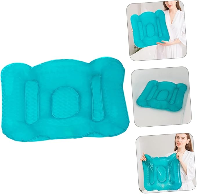 1pc Inflatable Bathtub Seat Cushion Suction Cup Water Injection Inflation Comfortable for Bathing