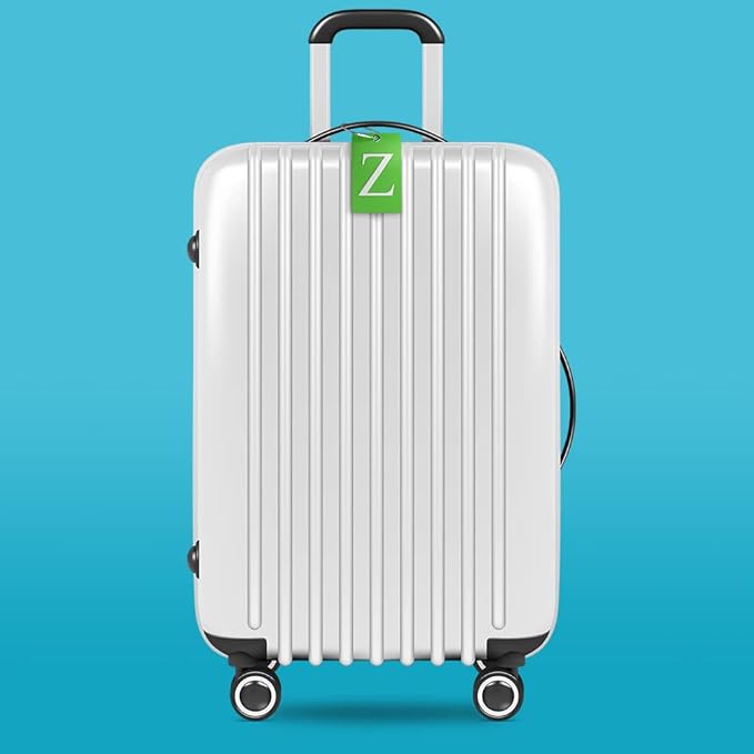 Shacke Luggage Tag Initial – Fully Bendable Tag w/Stainless Steel Loop (Letter Z)