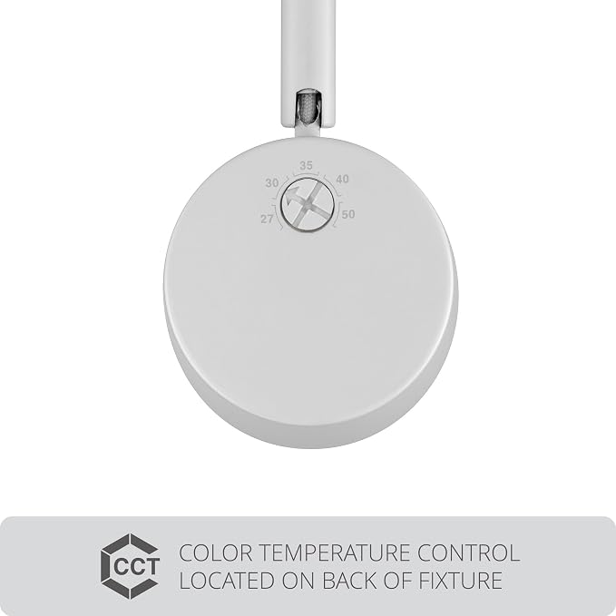 WAC Lighting Charge 8010 LED Adjustable Track Head 5-CCT Selectable 9W 865 Lumens Fully Dimmable in White for H-Style 3 Wire Track (Pack of 2)