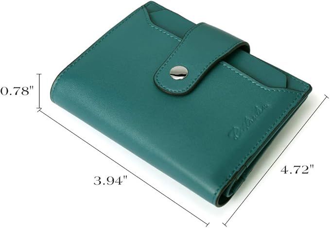 BOSTANTEN Women Leather Wallet RFID Blocking Small Bifold Zipper Pocket Wallet Card Case Purse with ID Window