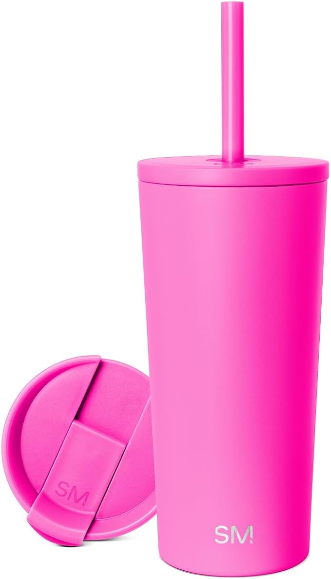 Simple Modern Classic Tumbler with Straw Lid | Insulated Iced Coffee Cup Reusable Stainless Steel Water Bottle Travel Mug | Gifts for Women Men Her Him | 20oz | Raspberry Vibes