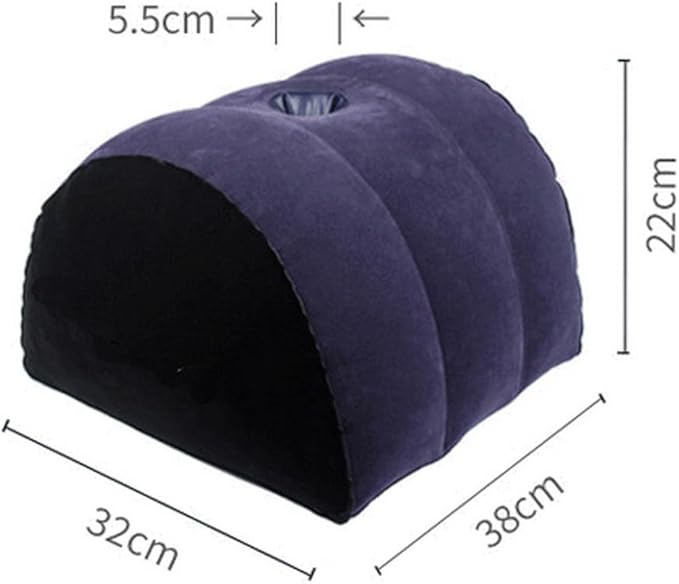 Inflatable Rocking Pillow, Bed Wedges & Body Positioner Pillow, Body Position Cushion, Surface Flocking for Sleeping Traveling Yoga (G-Shape)