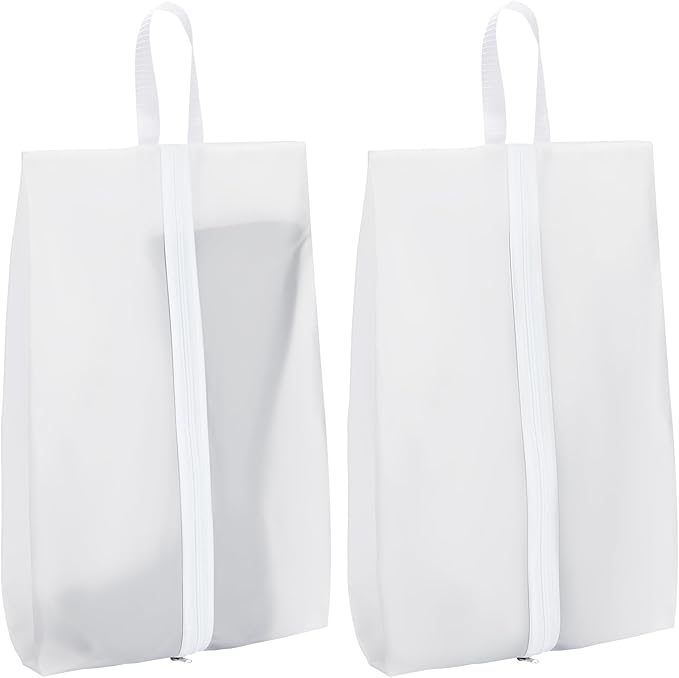 Vorspack Shoe Bags for Travel - 2 Pack Extra Large Transparent Shoe Organizer with Handle Dustproof Shoe Bag Reusable Shoe Storage Bags for Men & Women
