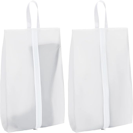 Vorspack Shoe Bags for Travel - 2 Pack Extra Large Transparent Shoe Organizer with Handle Dustproof Shoe Bag Reusable Shoe Storage Bags for Men & Women