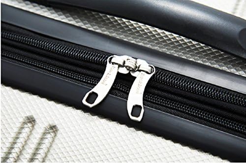 Rockland Melbourne Hardside Expandable Spinner Wheel Luggage, Silver, 2 Piece Set (20"/28")
