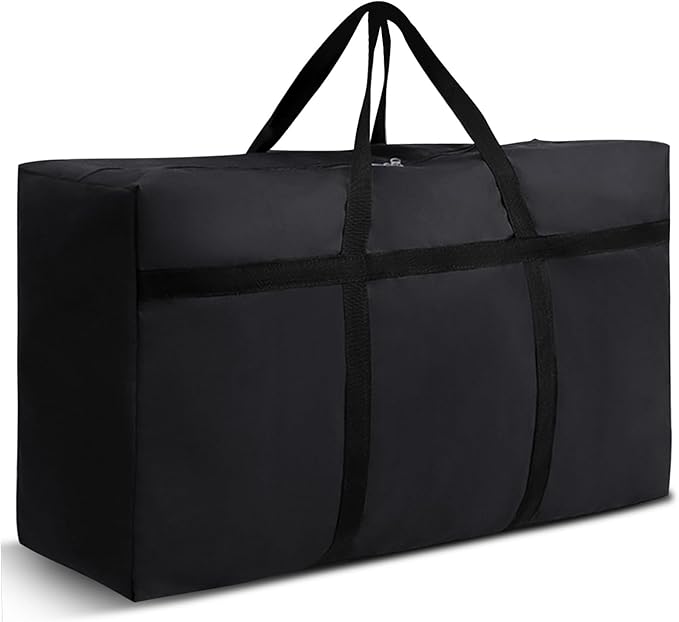 Extra Large Duffle Bag 90L/23.77Gal Moving Bag Tear Resistant Heavy Duty Storage Bags Lightweight Big Luggage Bag for Camping, Travel, Moving (Black)
