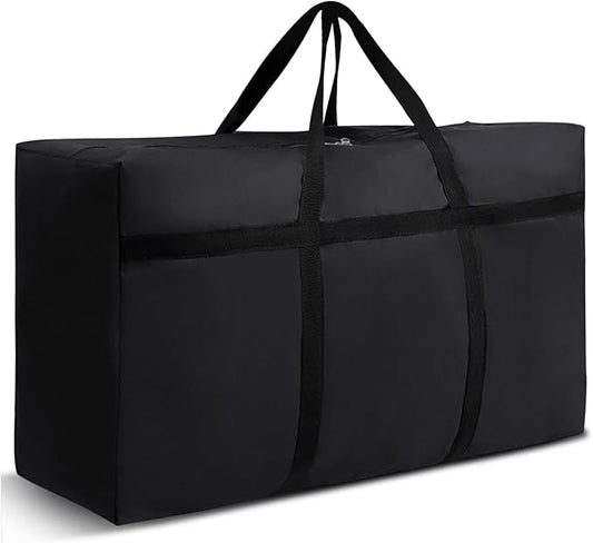 Extra Large Duffle Bag 90L/23.77Gal Moving Bag Tear Resistant Heavy Duty Storage Bags Lightweight Big Luggage Bag for Camping, Travel, Moving (Black)