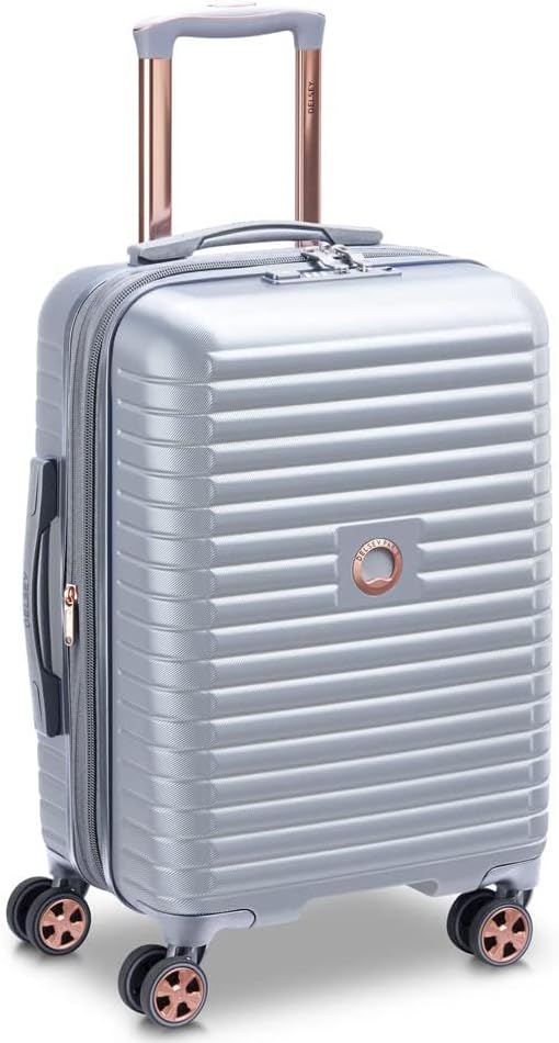 DELSEY PARIS Cruise 3.0 Hardside Expandable Luggage with Spinner Wheels, Platinum, Carry on 20 Inch