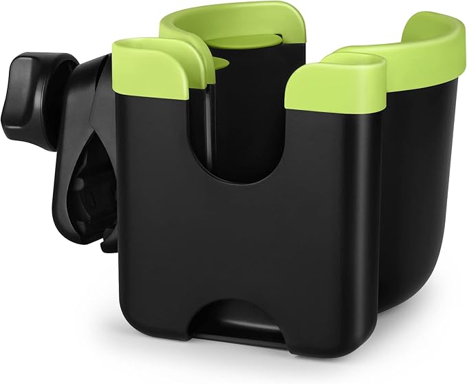 Accmor Stroller Cup Holder with Phone Holder, Bike Cup Holder, Universal Cup Holder for Uppababy Nuna Doona Strollers, 2-in-1 Cup Phone Holder for Stroller Bike Wheelchair Walker Accessory