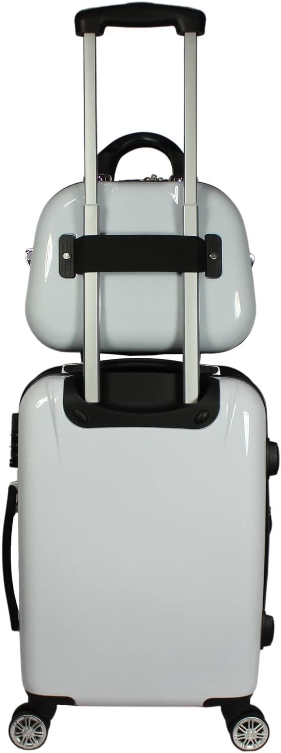World Traveler Butterfly 2-Piece Carry-On Polycarbonate Hardside Expandable Spinner Luggage Set