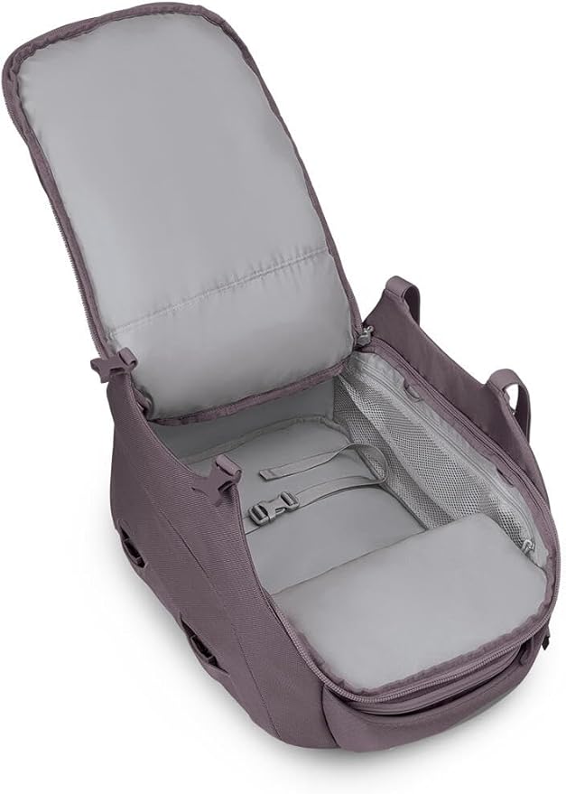 Osprey Sojourn Porter 30L Travel Backpack - Carry-On Compliant Luggage with StraightJacket Compression and Padded Laptop Sleeve - Durable Pack for International or Urban Travel, Graphite Purple
