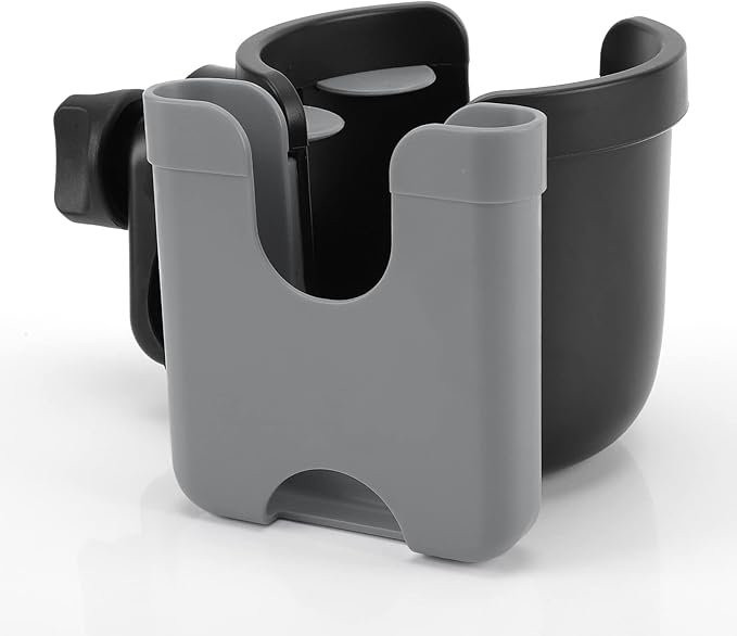 Accmor Stroller Cup Holder with Phone Holder, Bike Cup Holder, Universal Cup Holder for Uppababy Nuna Doona Strollers, 2-in-1 Cup Phone Holder for Stroller Bike Wheelchair Walker Accessory