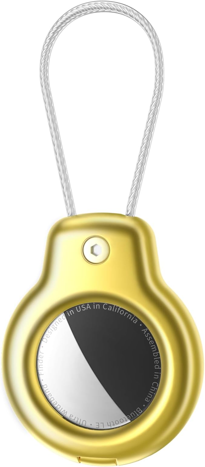 SPGUARD for Holder Case with Keychain 1st/2nd -1 Pack for Apple Holder with Wire Cable Lock Key Ring Chain Tagholder Accessories for GPS Item Tracker Kids,Keys,Luggage