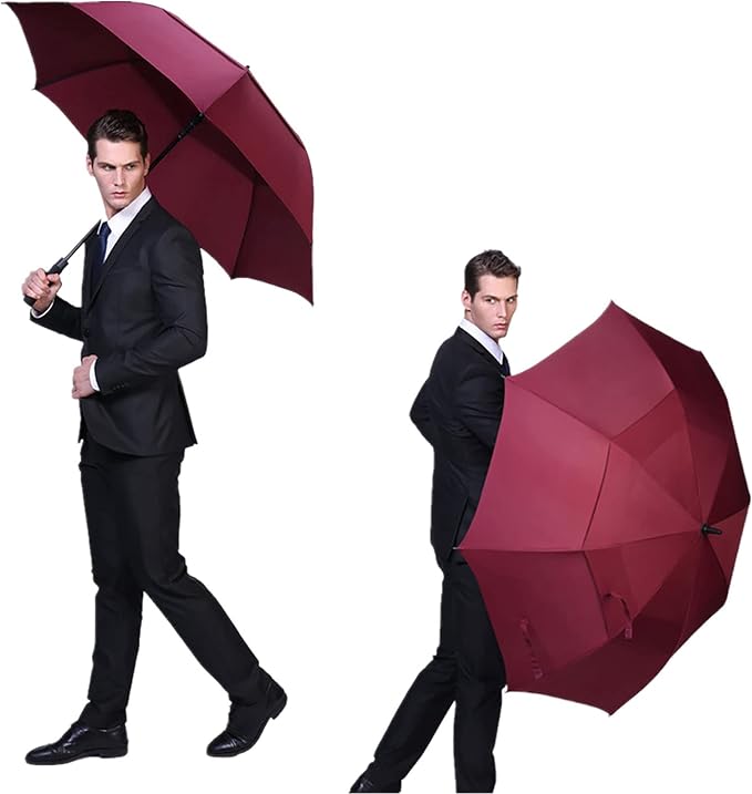 G4Free 47/54/62/68/72 Inch Automatic Open Golf Umbrella Oversize Extra Large Double Canopy Vented Windproof Waterproof Stick Umbrellas