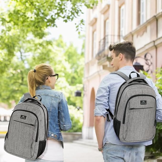 MATEIN Extra Large 18.4 Inch Laptop Backpack, Travel Computer Backpack TSA Friendly, Anti Theft College Backpack Flight Approved Business Work Big Bag for Women Men, Grey