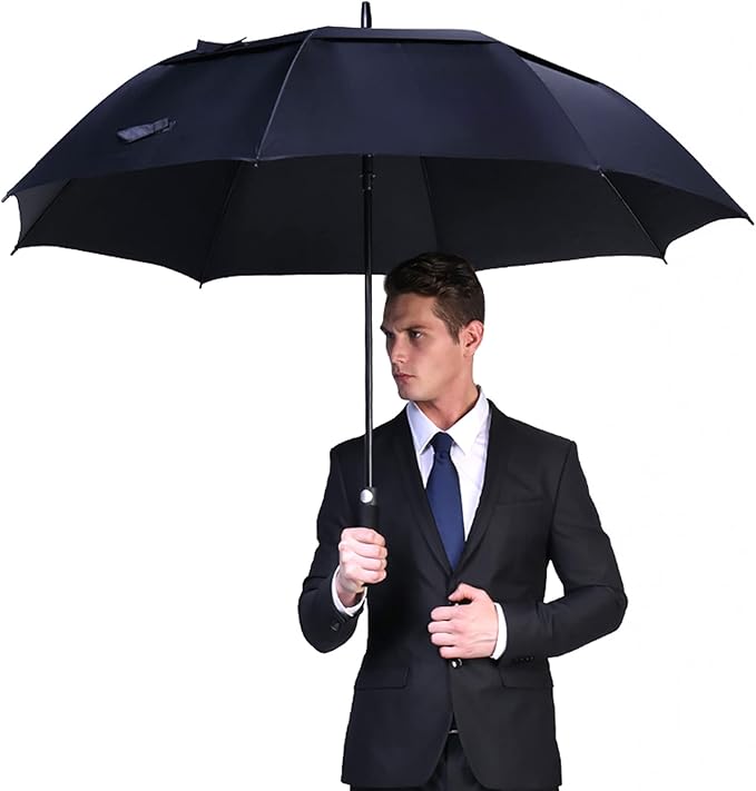 G4Free 47/54/62/68/72 Inch Automatic Open Golf Umbrella Oversize Extra Large Double Canopy Vented Windproof Waterproof Stick Umbrellas