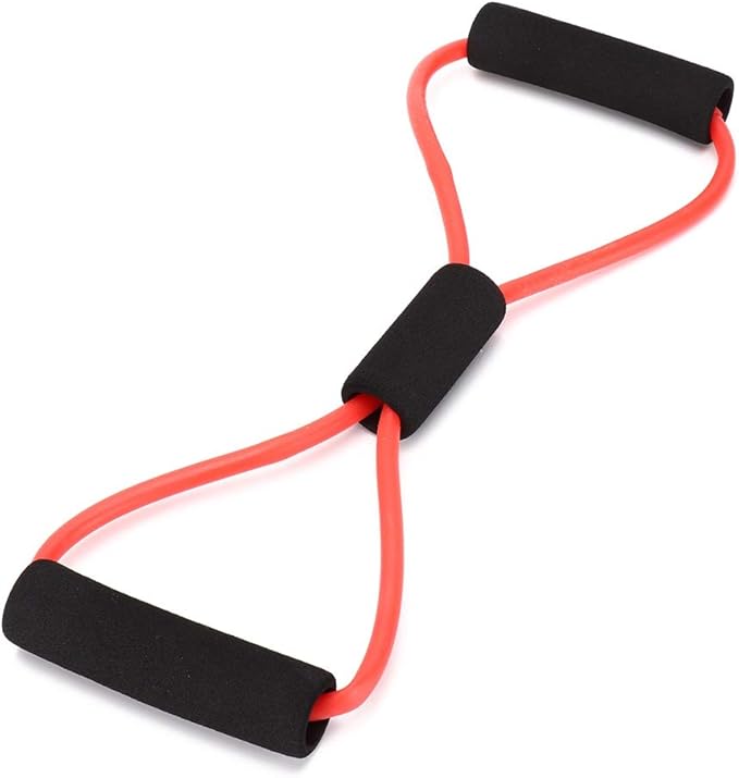 ZJchao 8 Shaped Resistance Bands, Elastic Fitness Pulling Rope Chest Expander Yoga Rubber Tension Band for Abdomen Waist Arm Leg Stretching Fitness Training