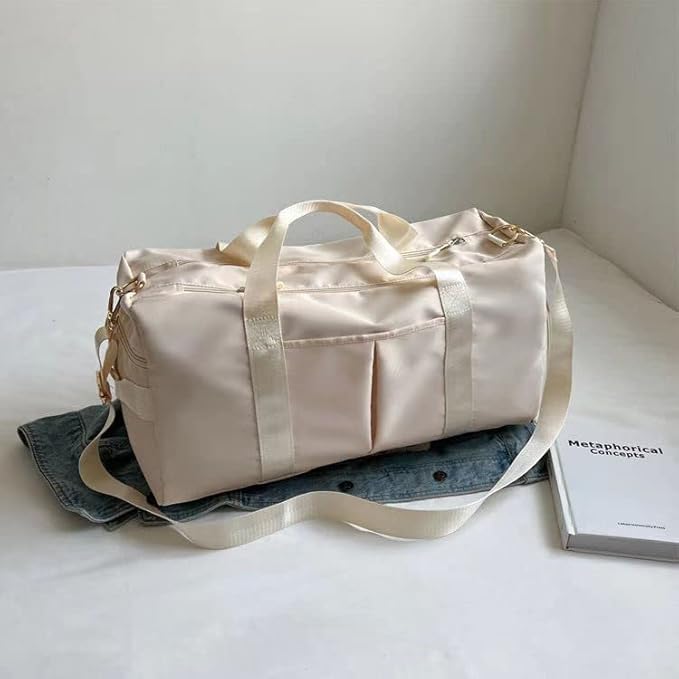 Men and Women's Travel Bag With Shoe Compartment Sports Tote Gym Bag Weekender Overnight Shoulder Bag