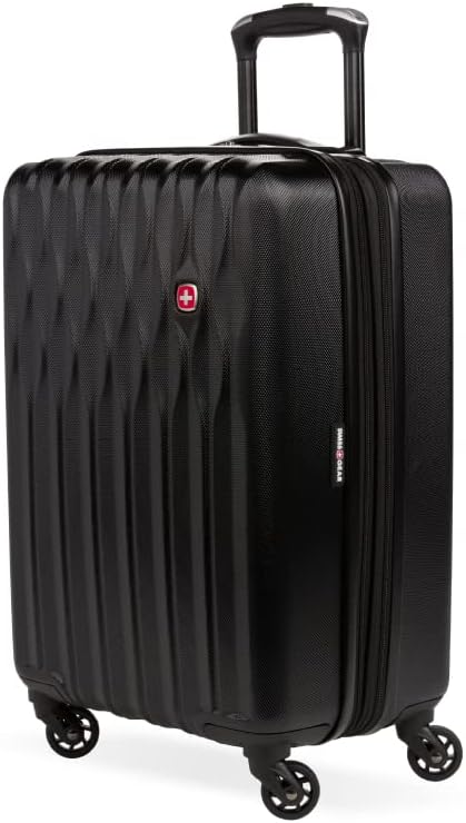 SwissGear 8018 Expandable Luggage, Hard Shell Carry-On Luggage with Spinner Wheels