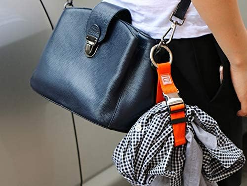 2PCS Add a Bag Luggage Strap Jacket Gripper,Heavy Duty Luggage Straps Carry-on Baggage Suitcase Straps Belts Travel Accessories (Black/Orange)