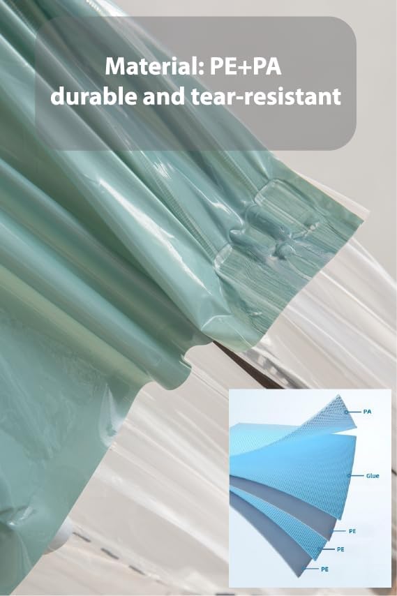 Vacuum Storage Bags for Clothing - NeatNest 6 Pack Roll-Up, 40×60cm (15.7"×23.6"), No Vacuum Needed, Compression Packing Bags for Clothes, Carry-On Luggage, Camping, and Travel