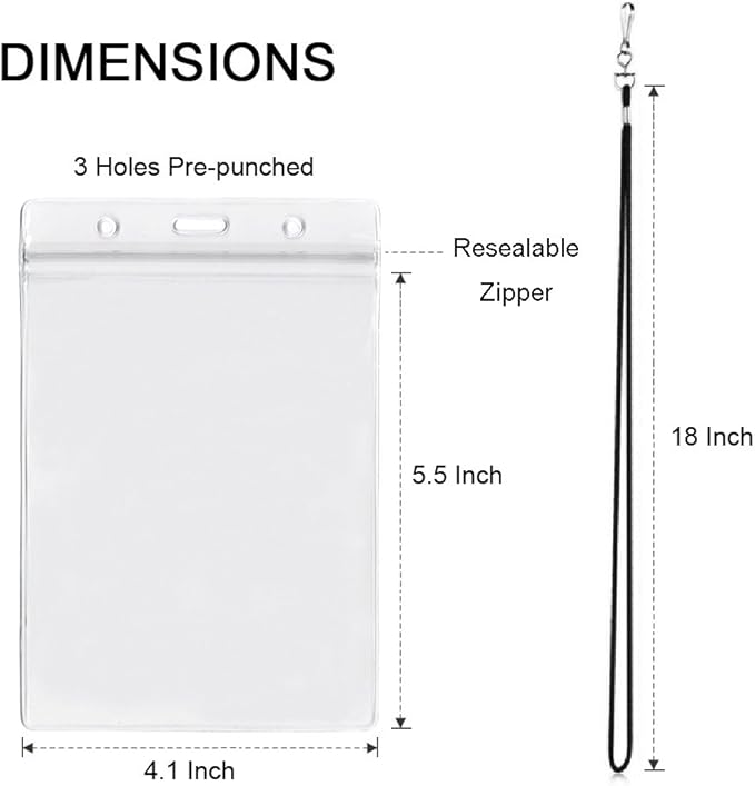 50PACK 4x6Inch Extra Large Passport Holders with Lanyards Fill for Passports,Cash, Credit Card, Plane Ticket, Receipts.by CypesCrafts