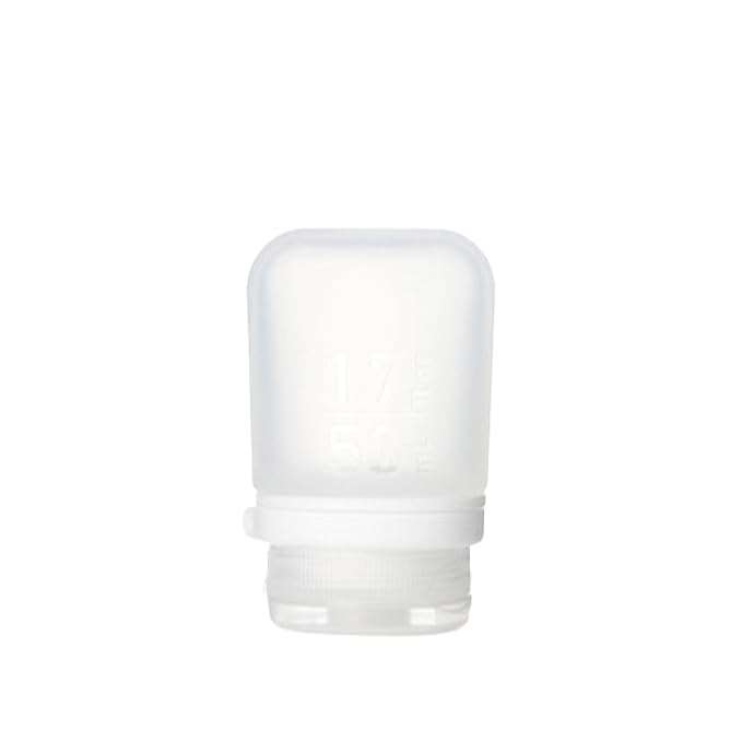 humangear GoToob+ (Small) | Refillable Silicone Travel Bottle | Locking Lid | Food-Safe Material | Clear, Small (1.7 fl.oz; 53ml)